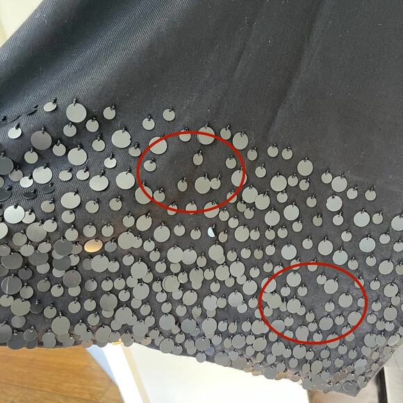 BLACK Sequin Beaded Lined Long Shawl Wrap Scarf Formal Wedding Cocktail - Picture 4 of 7